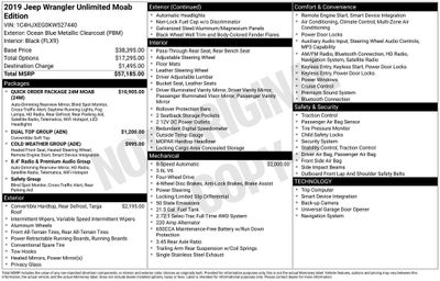 2019 Jeep Wrangler Unlimited Moab w/VERY LOW MILES