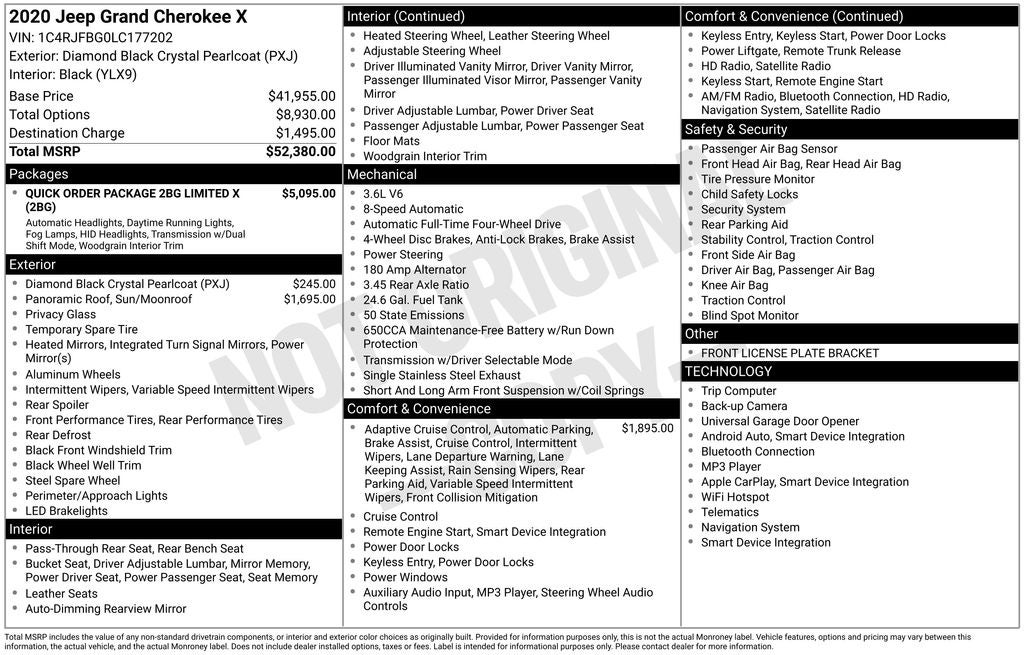 2020 Jeep Grand Cherokee Limited X