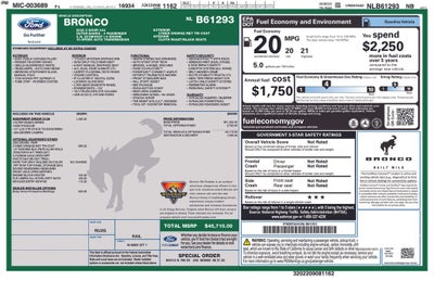 2022 Ford Bronco Outer Banks HIGH PACKAGE