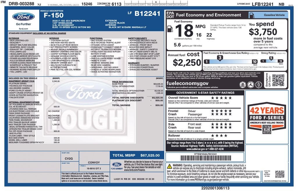 2020 Ford F-150 Platinum
