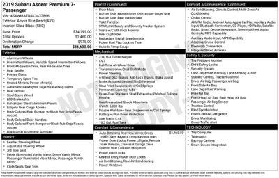 2019 Subaru Ascent Premium