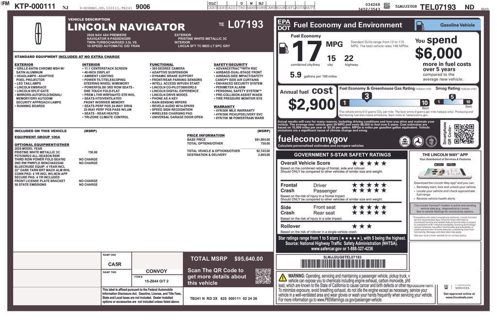 2026 Lincoln Navigator Premiere