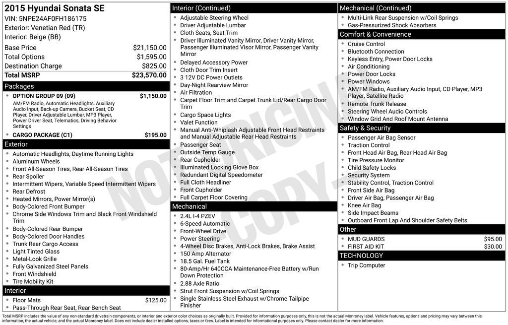 2015 Hyundai Sonata SE