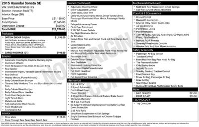 2015 Hyundai Sonata SE