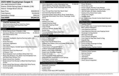 2025 MINI Cooper S Countryman ALL4