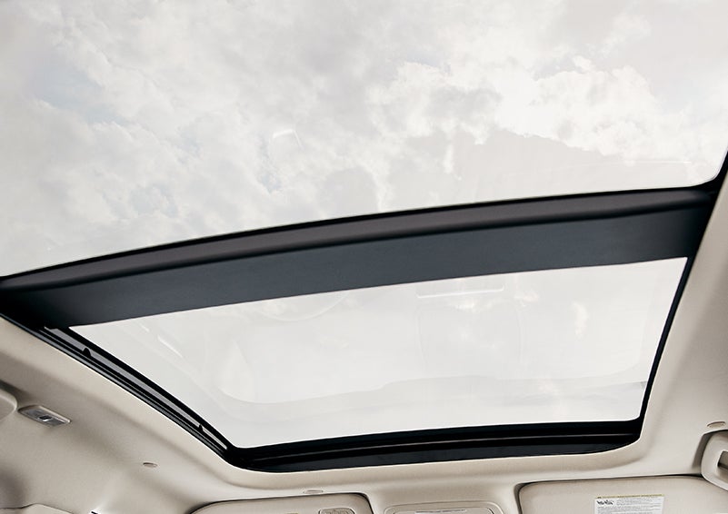 The available panoramic Vista Roof® is shown from inside a 2024 Lincoln Corsair® SUV. | Kindle Lincoln in Cape May Court House NJ