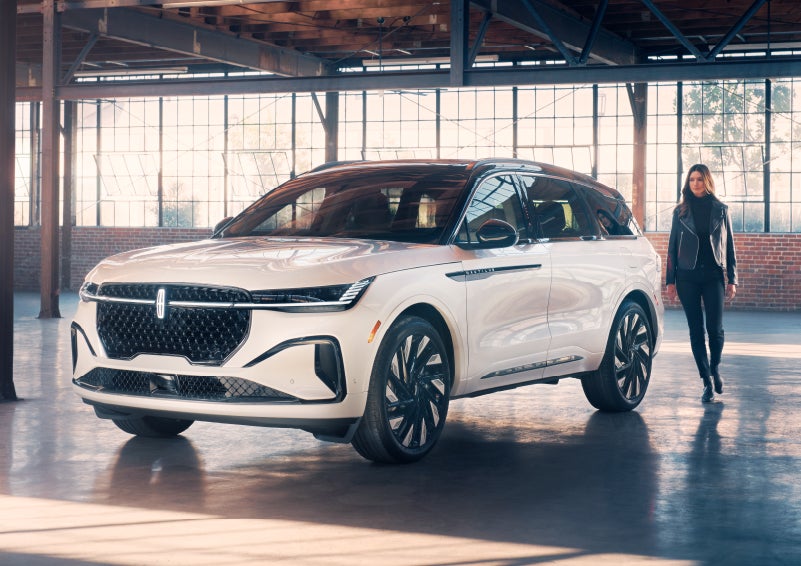 A person approaches a 2024 Lincoln Nautilus® SUV. | Kindle Lincoln in Cape May Court House NJ