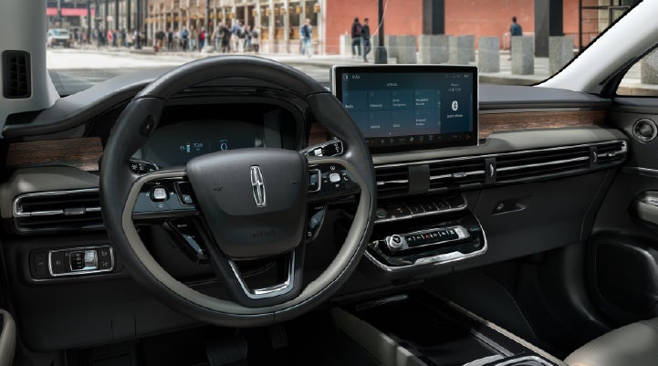 The center display of the 2026 Lincoln Corsair® SUV is showcased with its SYNC® 4 capabilities highlighted. | Kindle Lincoln in Cape May Court House NJ
