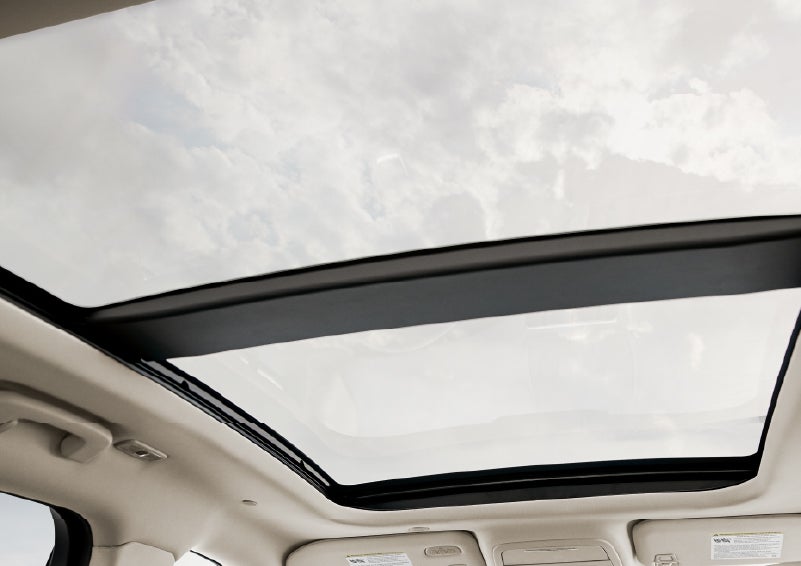 The available panoramic Vista Roof® is shown from inside a 2026 Lincoln Corsair® SUV | Kindle Lincoln in Cape May Court House NJ